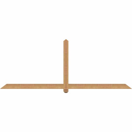 Ekena Millwork Eugene Smooth Timber Gable Bracket, Western Red Cedar, 96"W x 36"H x 3 1/2"D x 3 1/2"F, 9/12 Pitch GBW096X36X0404EUG00SWR